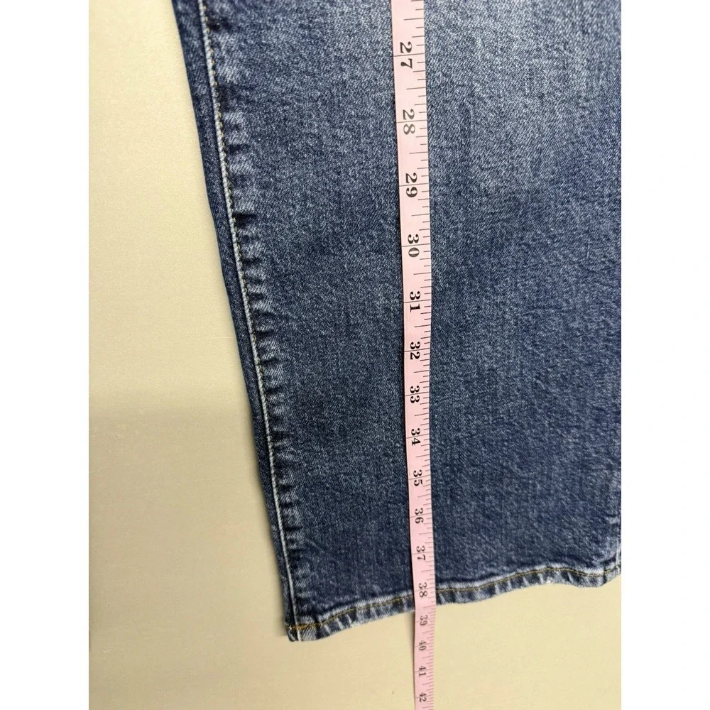 FRAME The Wide Straight Leg Jeans Blue Denim Ankle Length Sz 24 NWT $268 - Picture 6 of 16